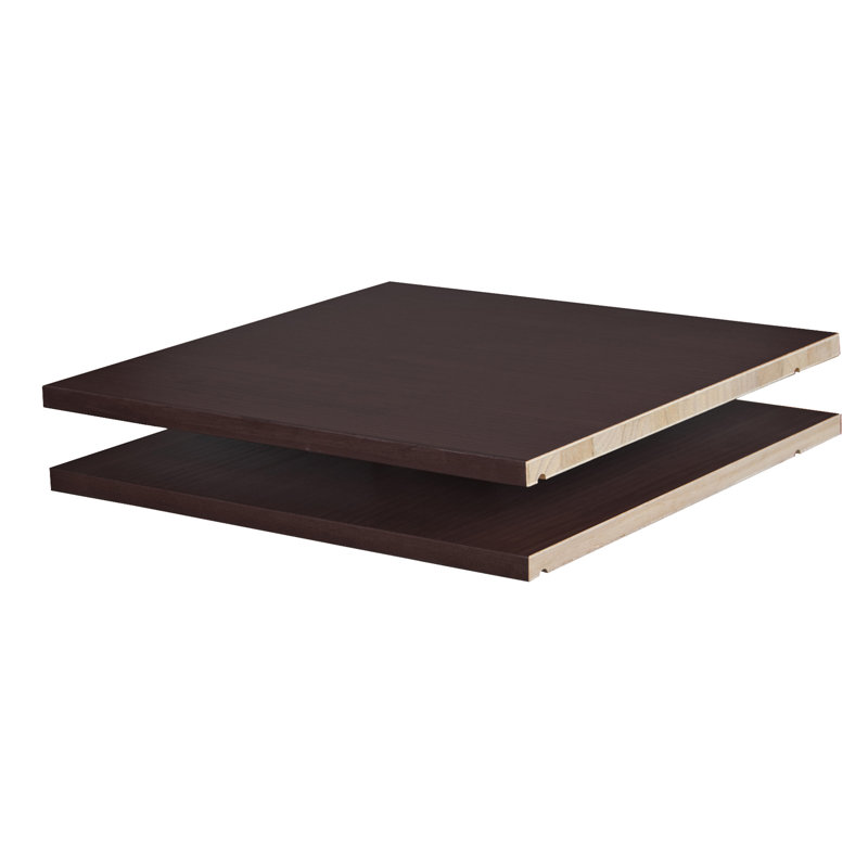 Prevost 100% Solid Wood Set of 2 Shelves for Cosmo, Metro Wardrobe, Java