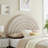 Solana Arched Performance Velvet Queen Headboard In Mulberry