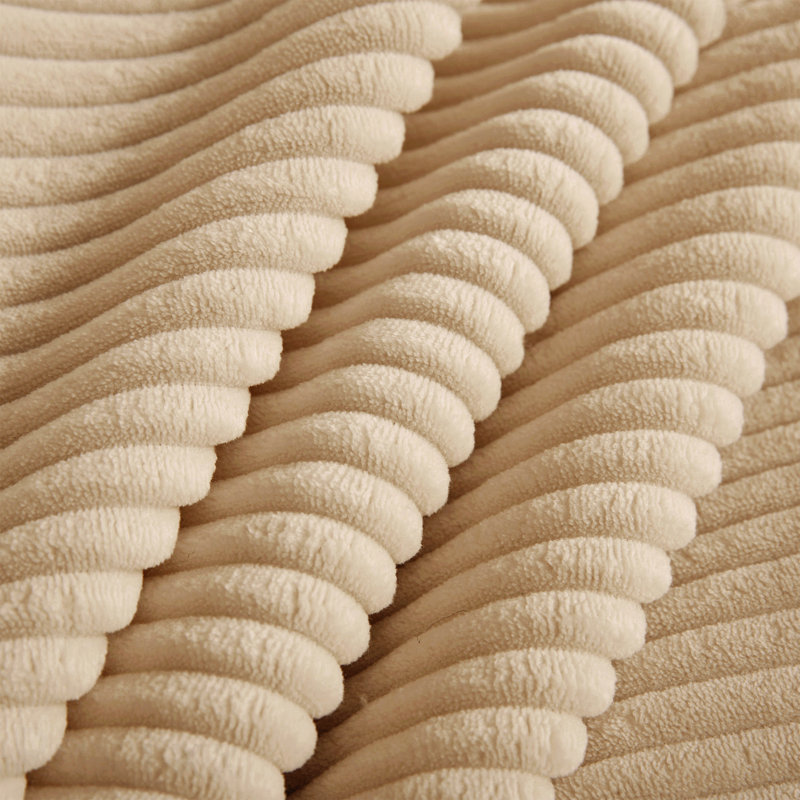 Canapé modulaire sans siège à 3 places - tissu velours côtelé, canapé Cloud, siège très profond, coussins décoratifs, Brun, 3
