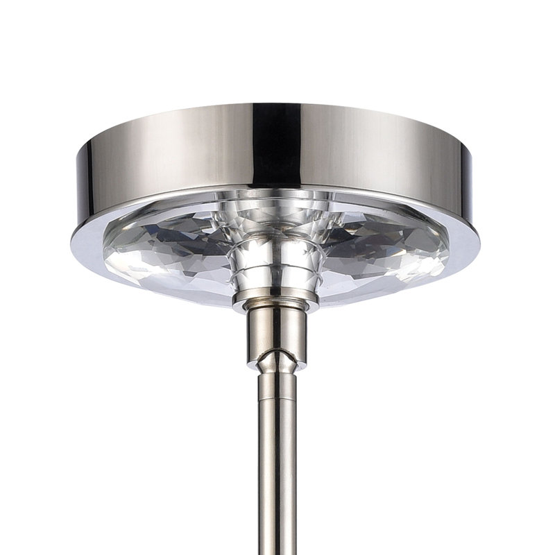 Luminaire suspendu simple à 1 lumière Angelus, Nickel poli