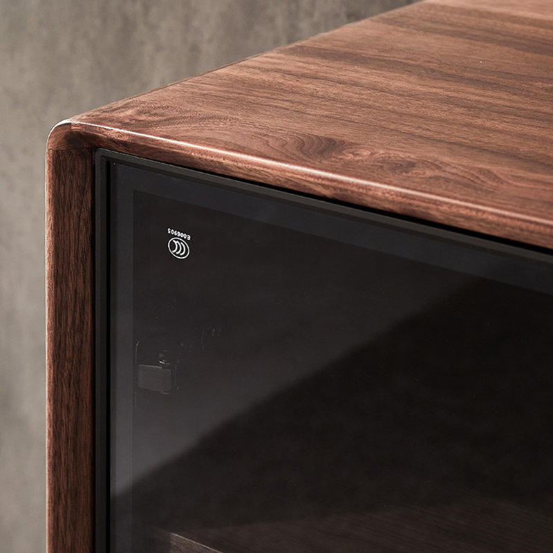 Buffet pratique en bois massif noyer noir pratique 62,99