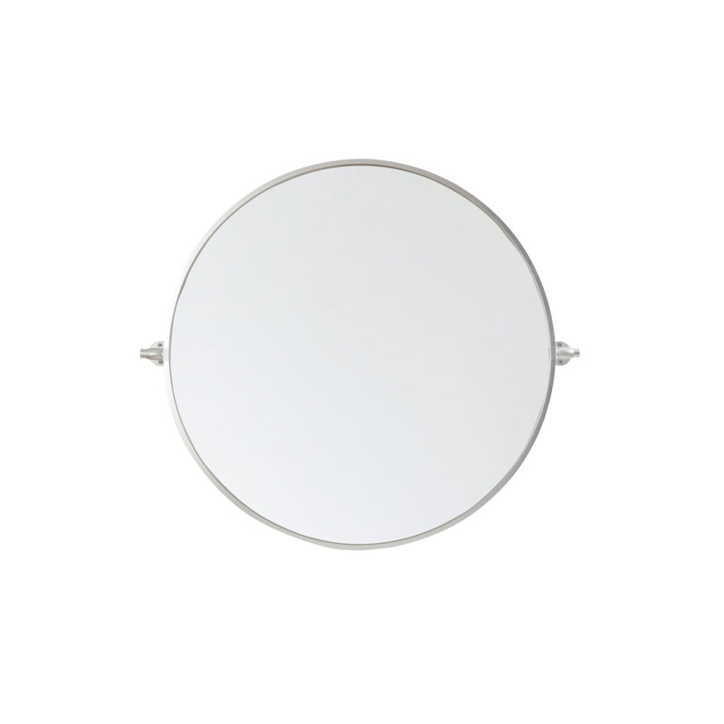 Belfield Metal Wall Mirror, Silver, 30" x 30"