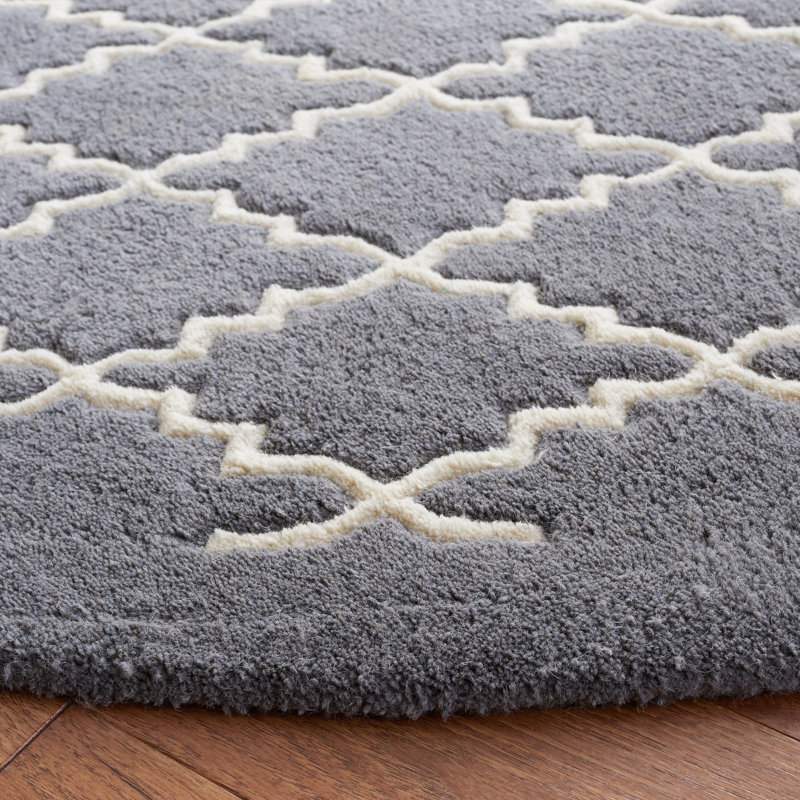 Carolene Hand Tufted Wool Geometric Rug, Rectangle 8'9" x 12'