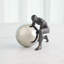 Boulder Man-Bronze W/Nickel Sphere