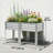 Raised Garden Bed with Storage Shelf 31.5", Silver-1663887810