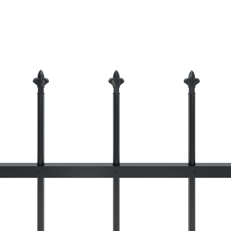 Clôture en métal noir Kimmswick, H 2 pi x l 16,7 pi
