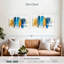 «Blue and Gold Abstract», reproduction sur toile-92761151