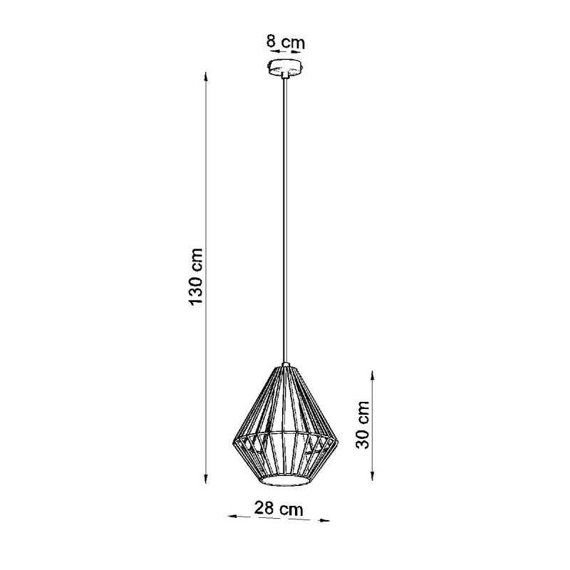 Bisa 1 - Light Geometric Pendant, White