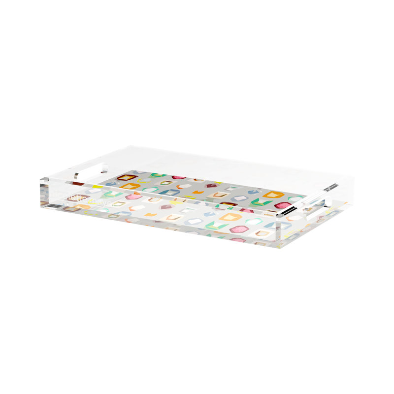 Colourpop Andre Acrylic Rectangle Decorative Tray, 17"W x 10.5"D x 2"H