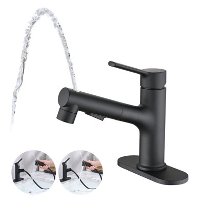 Single-Hole Single-handle Bathroom Faucet with Drain Assembly