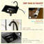 Outdoor Work Bench Table,Potting Bench Table With Sink,With Storage Cabinet,Hooks,Removable Sink,Faucet And Drawer