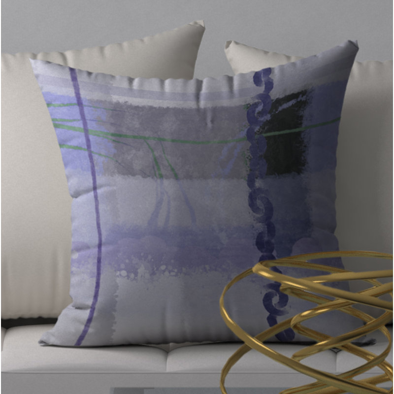 Housse de coussin décorative carrée surdure et insert, 18" x 18"