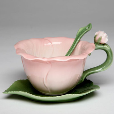 Prompton Hibiscus Cup and Saucer