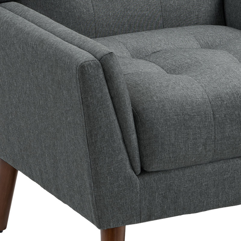 Jaqueze 75.2Cm Wide Tufted Armchair, Dark Grey Polyester Blend