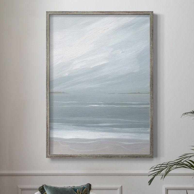 Aqua Soft Shores I, reproduction encadrée - bois massif, H 11 po x l 9 po