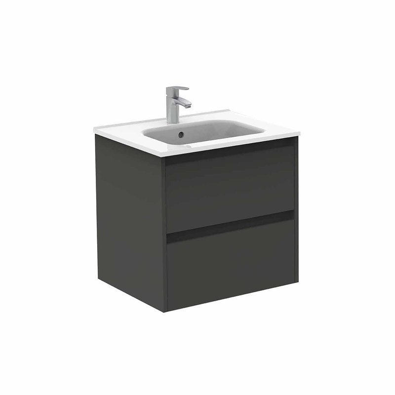 Ensemble de meuble-lavabo simple 24 po Malvina, Anthracite