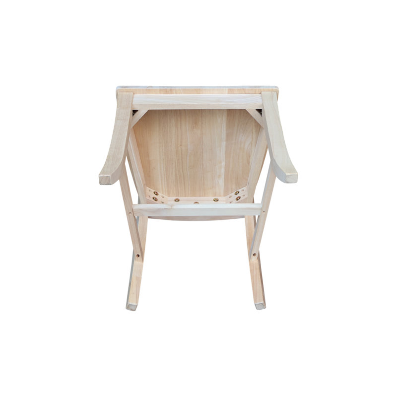 18'' H Solid Wood Side Chair, Unfinished
