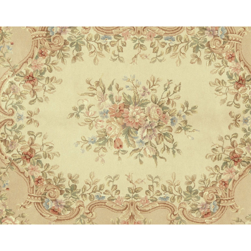 Hand Knotted Area Rug in Red And Ivory
