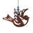 40" Bird Decorative Aluminum and Steel Outdoor Wind Chime with Teal Powder Coated Finish and Acrylic Accents-740748612