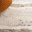 Serana Abstract Hand-Knotted Wool Area Rug in Ivory/Brown-1512094374