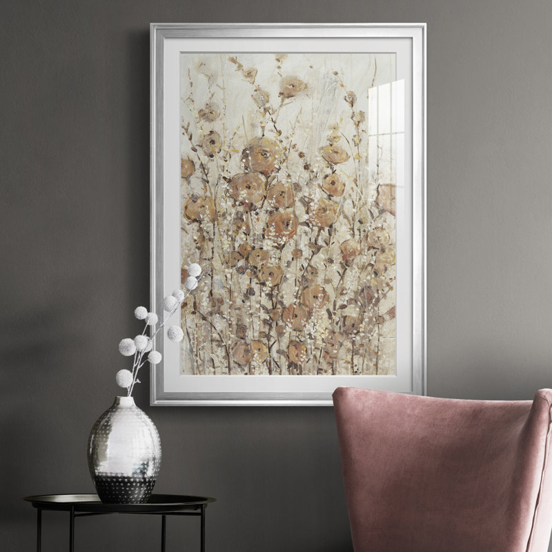" Garden Edge II ", 24.5" H x 18.5" W x 1" D, Silver Framed
