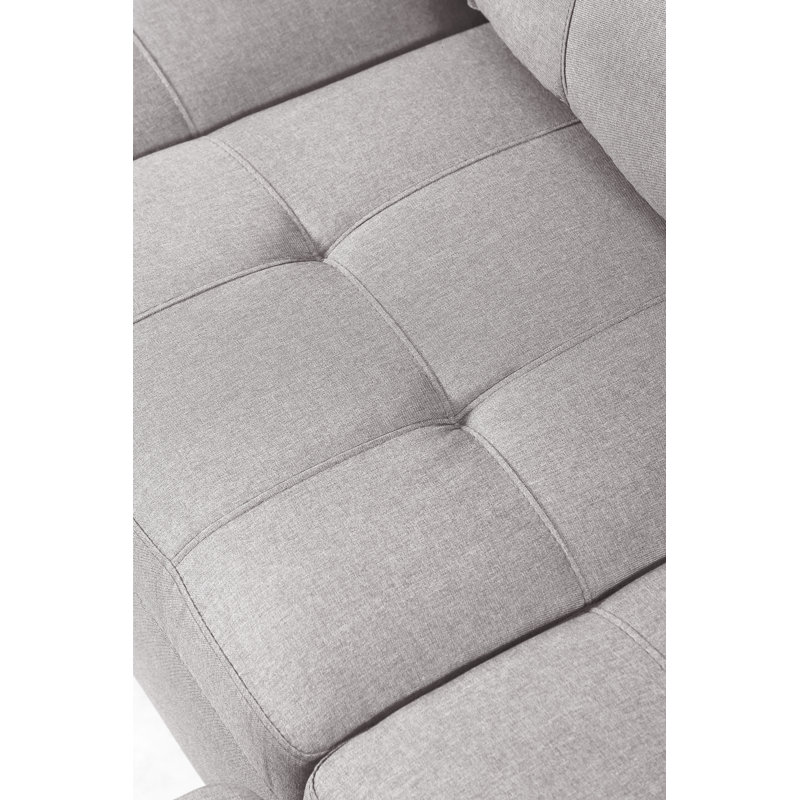 78.2"wide Upholstery Sofa With Square Arms, Light Gray