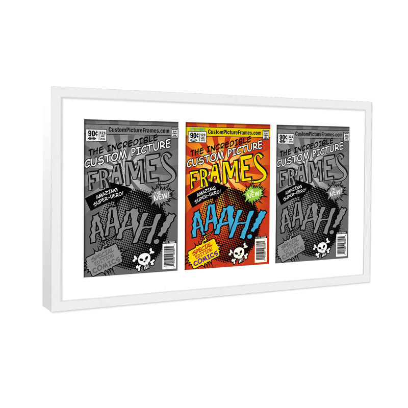 Wood Picture Frame with Mat, 7.25" x 10.5", White/White