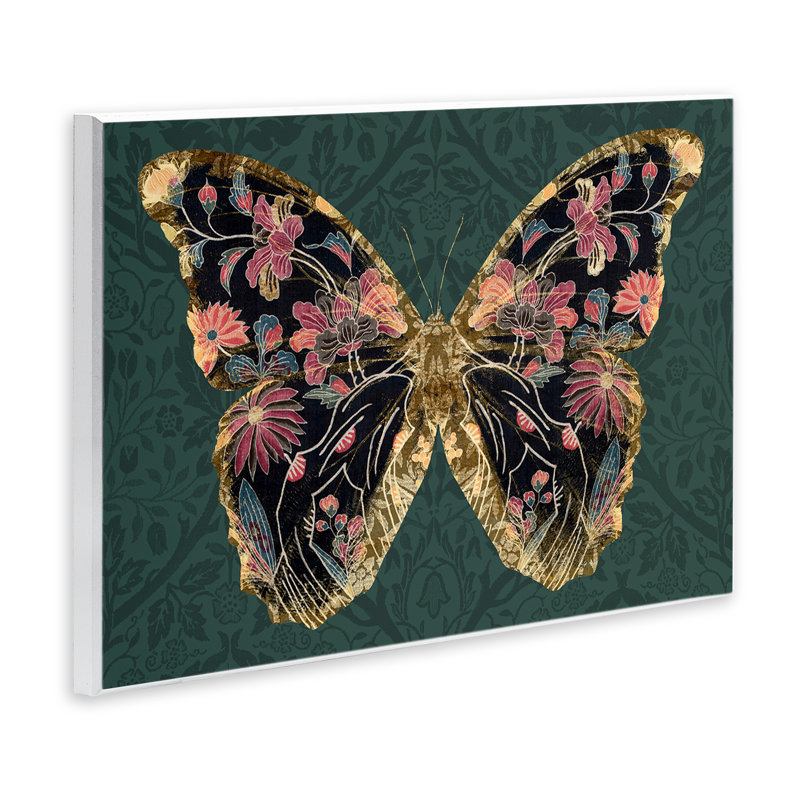 Art mural à motif de papillons ornés par Victoria Barnes, H 13 po x l 19 po