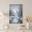 Impression sur toile Snowy Forest Stream avec Blue Lichen Log-422178484