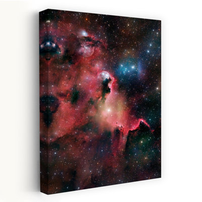 " Vibrant Cosmic Nebula Vibrant Abstract Contemporary Landscape Nature Wall Art Print " by Vikas Chander