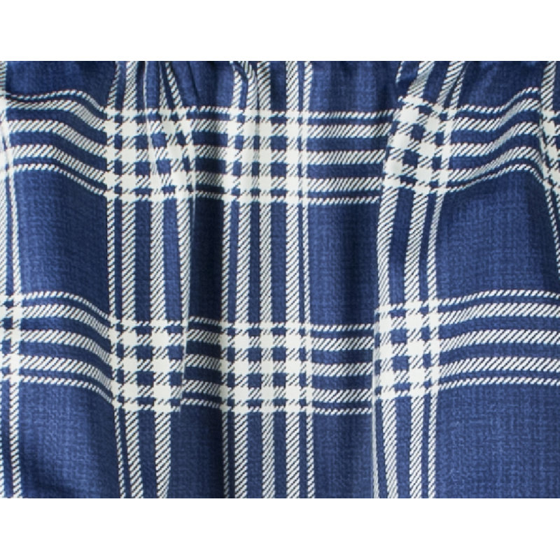 Helgeson 100% Cotton Semi Sheer Curtain Pair, Blue, 41" x 63"