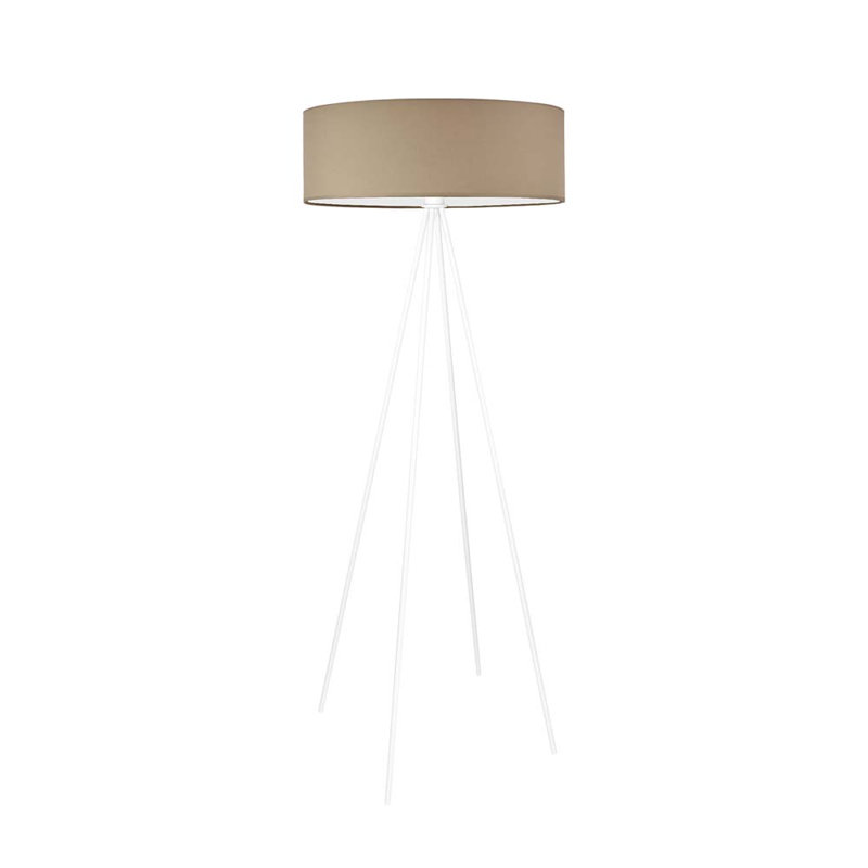 Arnesha 157cm Traditional Floor Lamp, Beige, White