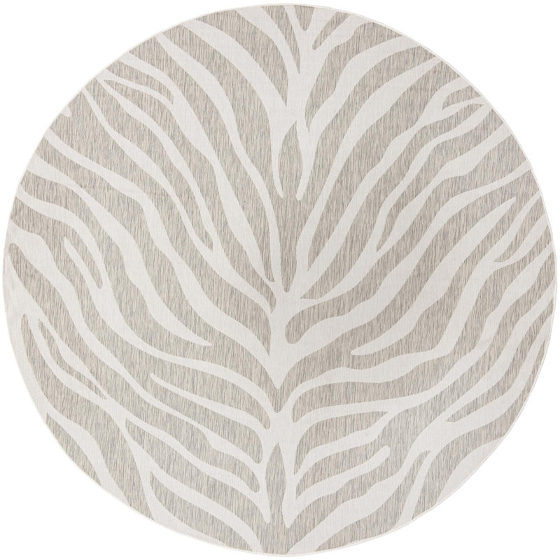 Outdoor Joyous Area Rug Stone Color, Round 10'