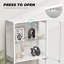  4-Tier Glass Display Cabinet with Pop-Up Glass Door, Motion Sensor LED Lights, Adjustable Shelves and Storage Drawer -1738589266