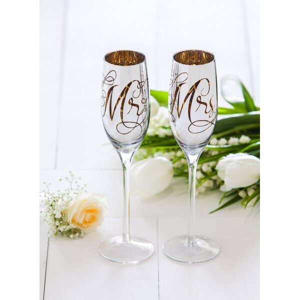 Mix and Match, Mr and Mrs 21 oz Stemless Wine Glasses