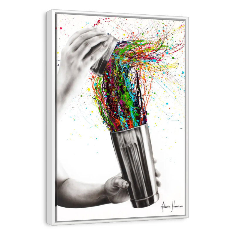 Shake It, 17 po x 25 po, Cadre flottant blanc