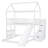 Twin Over Full Bunk Bed With Slide and Storage Stairs-852135678
