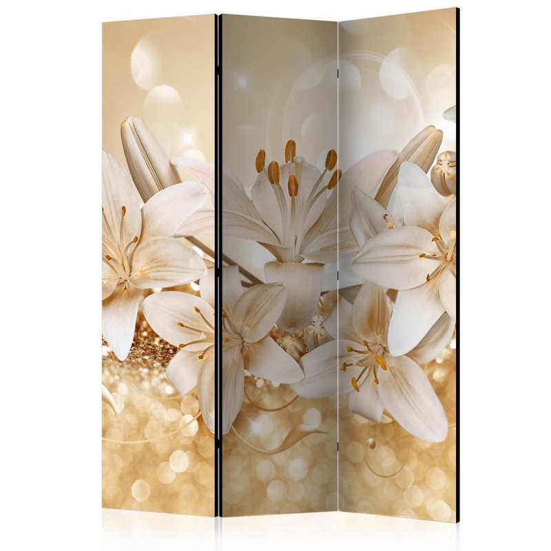Solid Wood Folding Room Divider, 3