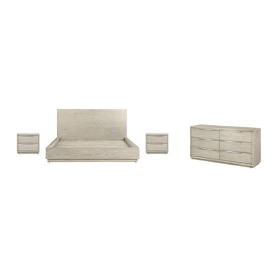 Amazyn 4 Piece Bedroom Set in Grey Oak Wood by Ebern Designs