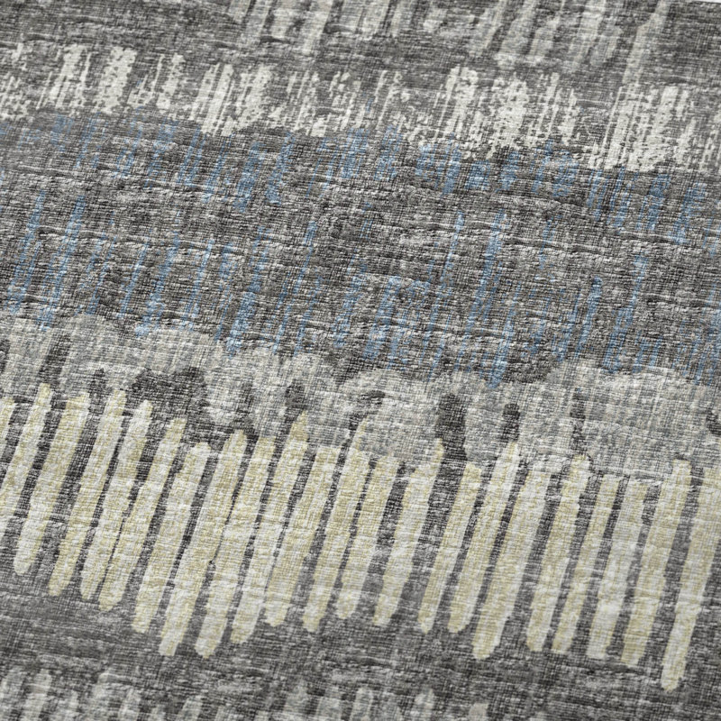 Jeté 50 po x 70 po en polyester gris et gris anthracite