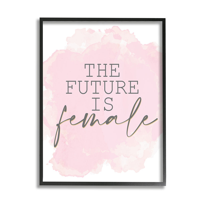 «Futur, femme, phrase abstraite, texture rose» par Kim Allen - impression d'art graphique, H 14 po x l 11 po x P 1,5 po