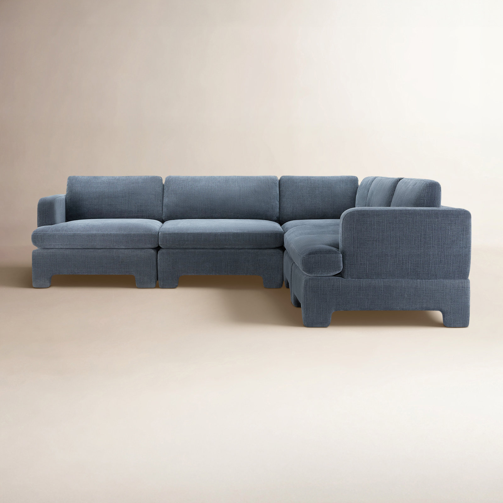Jolie Modular Sectional, Selene Indigo Performance Chenille