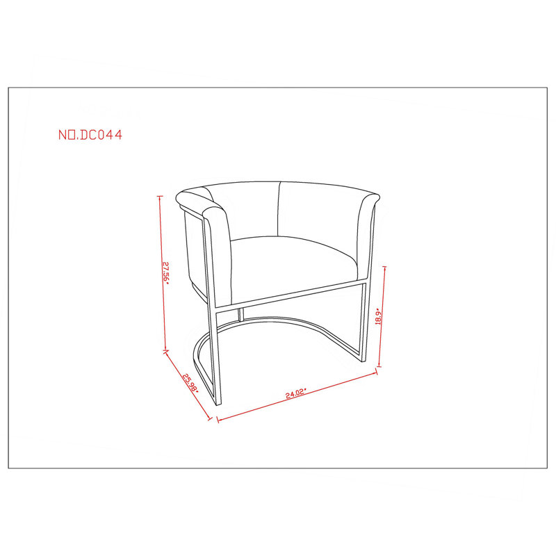Chaise pour petit espace, Noir