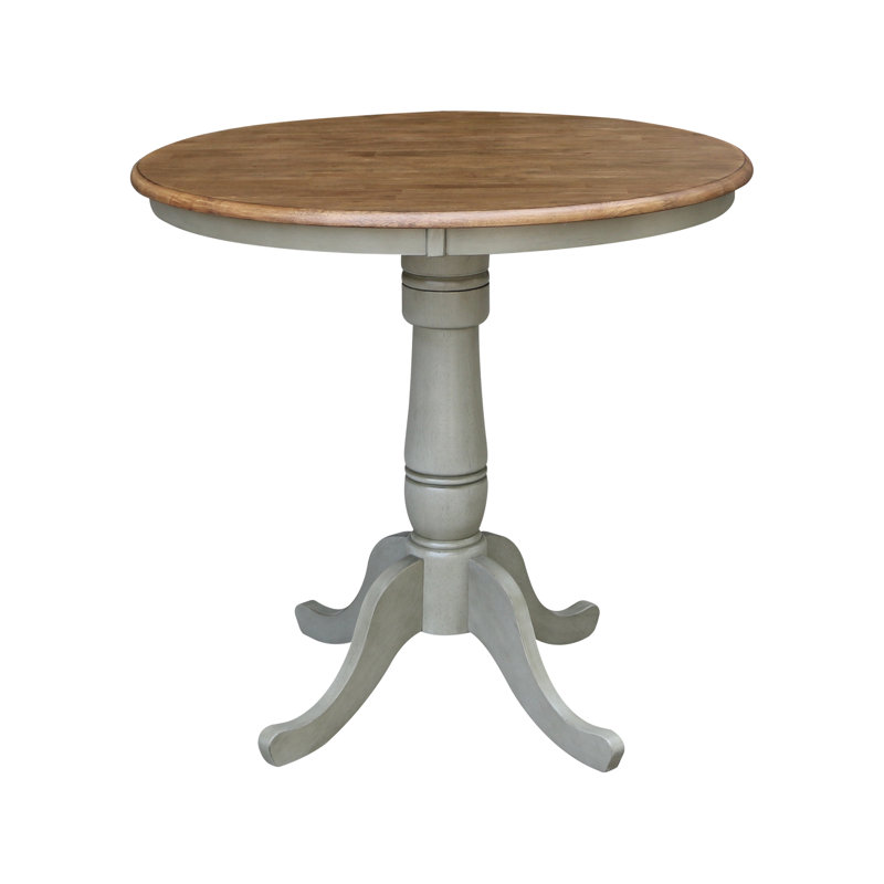 Mosteller Solid Wood Dining Table, 36" H x 36" W x 36" D, Hickory/Stone