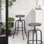 Tabourets de bar 4 pieds en chêne avec repose-pieds