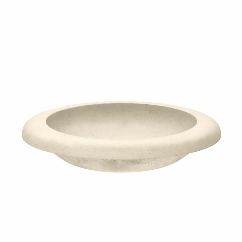 Cuyama NativeStone Concrete Handmade Oval Drop-In Bathroom Sink, Sand
