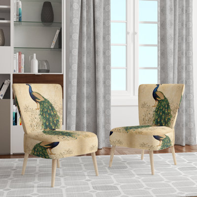 Chaise d'appoint Peacock - Chaise d'appoint Aristocratic Peacock Portrait