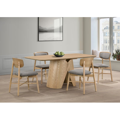 Walthall Sculptural Dining Set With Curved Back Chairs