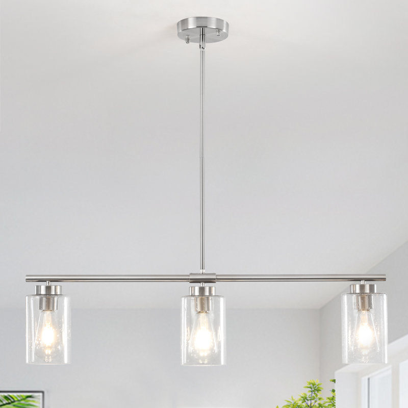 Kimbell 3 - Light Kitchen Island Pendant, Nickel