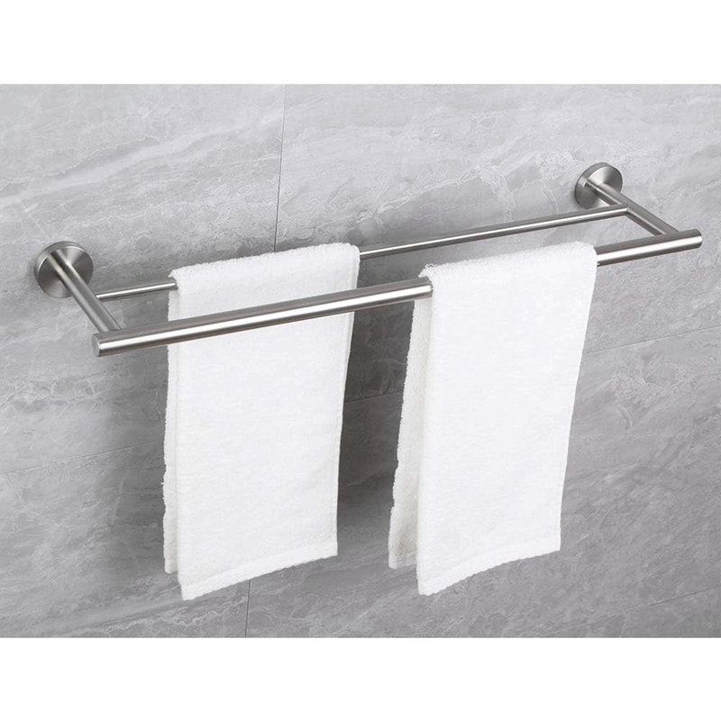 Porte-serviettes mural en acier inoxydable 23,6 po, Nickel brossé